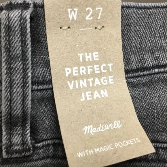 NEW Madewell The Perfect Vintage Jean in‎ Connell Wash: Ripped edition, gray, 27 - Image 6