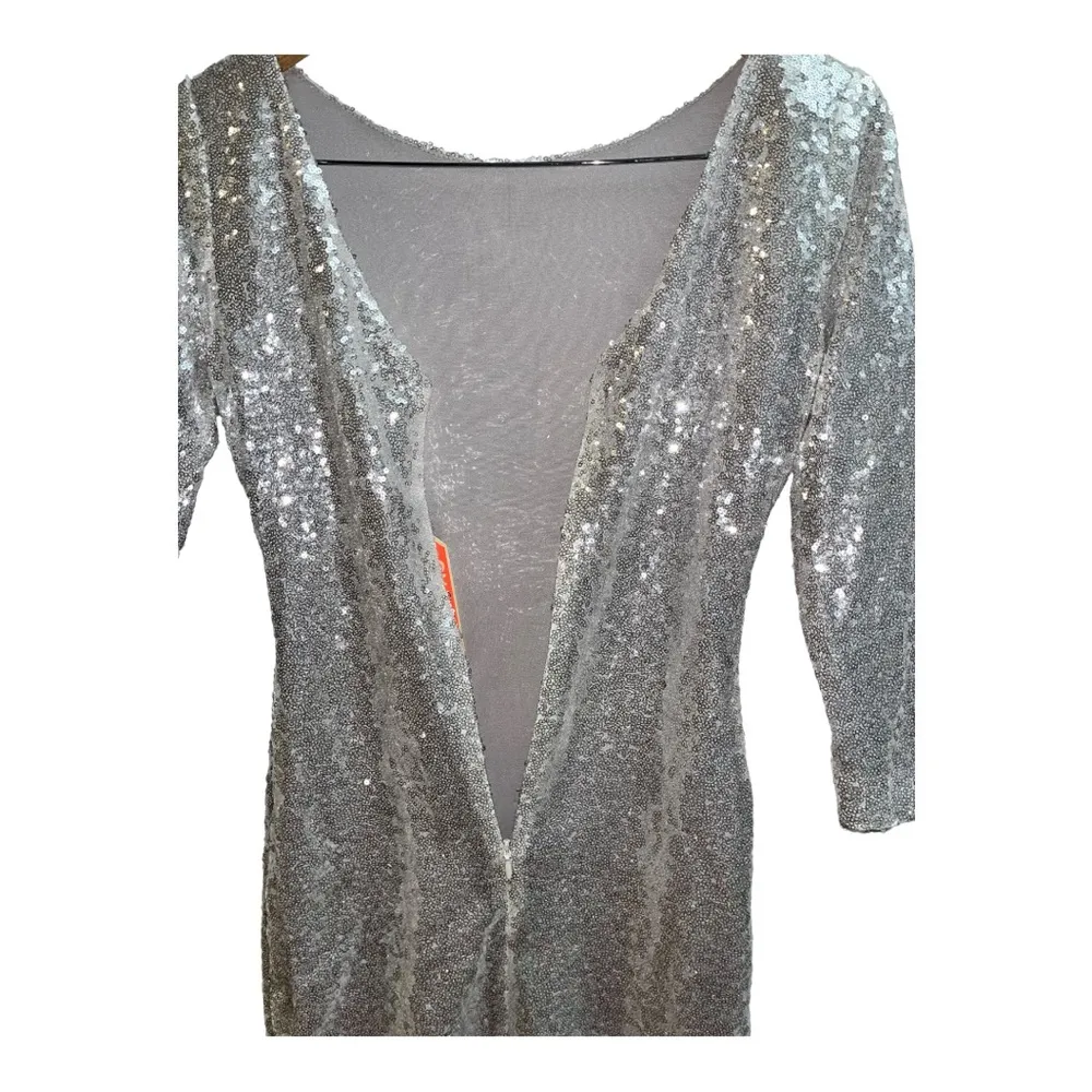 COPY - Gianni bini silver sequence dress Xs new - Image 11