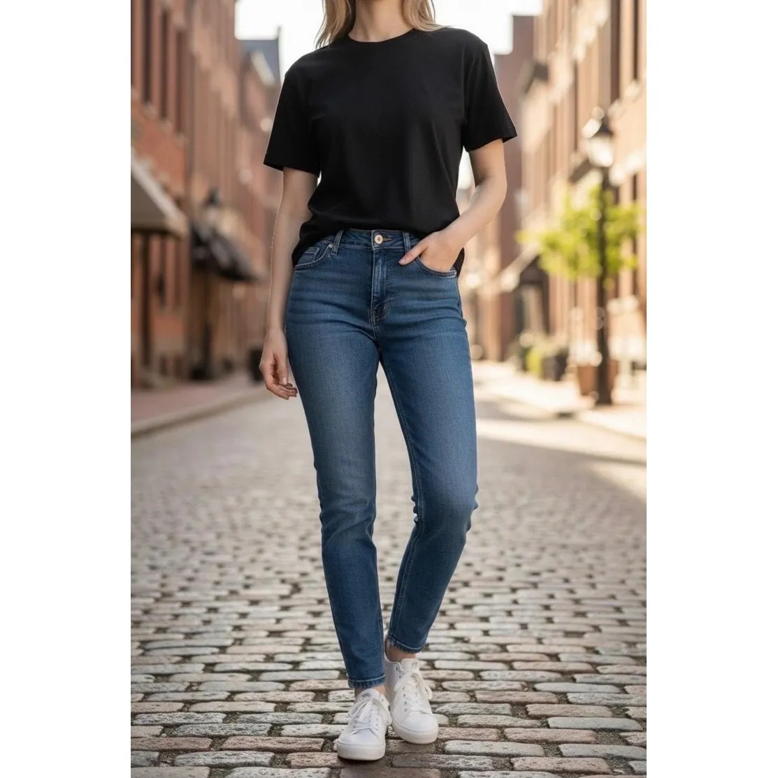 DECREE Skinny Jeans Womens Size 13 Blue Wash Denim - Image 2