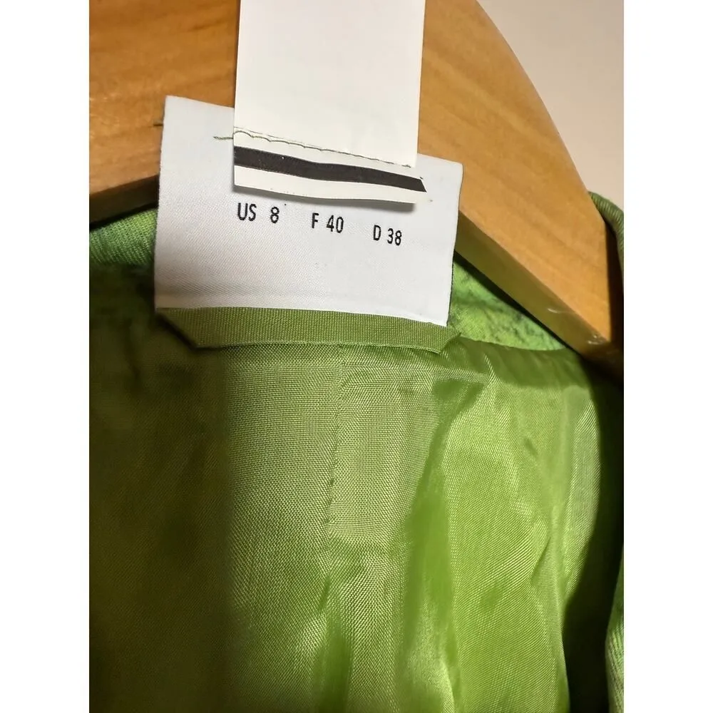 Akris Punto Soccer Field Print Single Breasted Blazer Women's Sz. 8 - Image 7