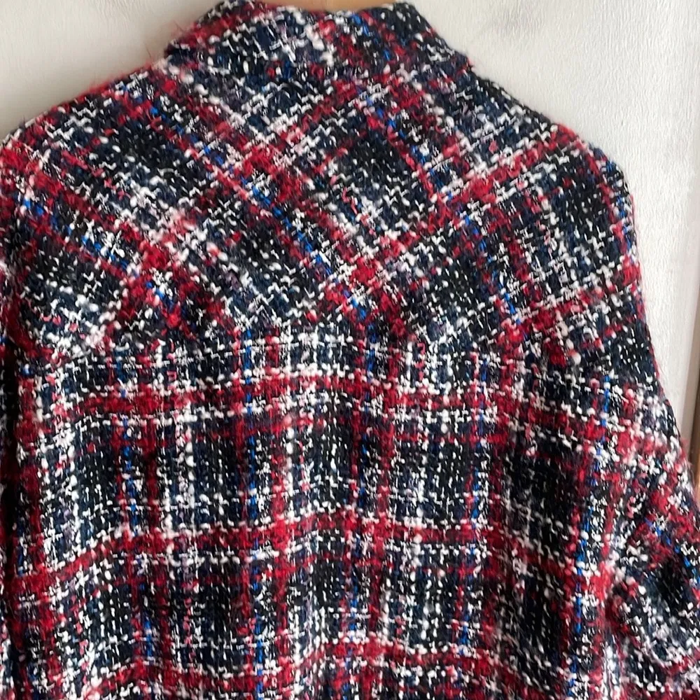 IRO Elmer Plaid Tweed Jacket Black Multi - Image 8