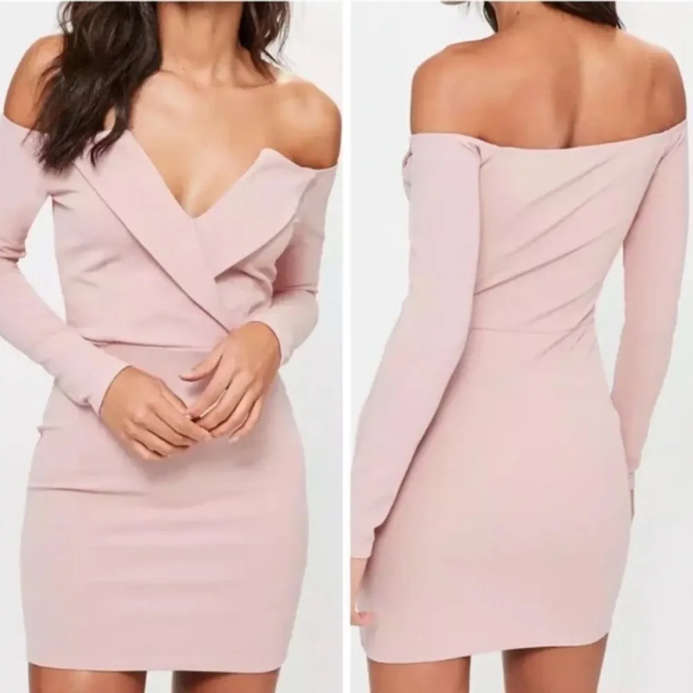 MISSGUIDED Bardot Wrap Dress Sz 4 - Image 5