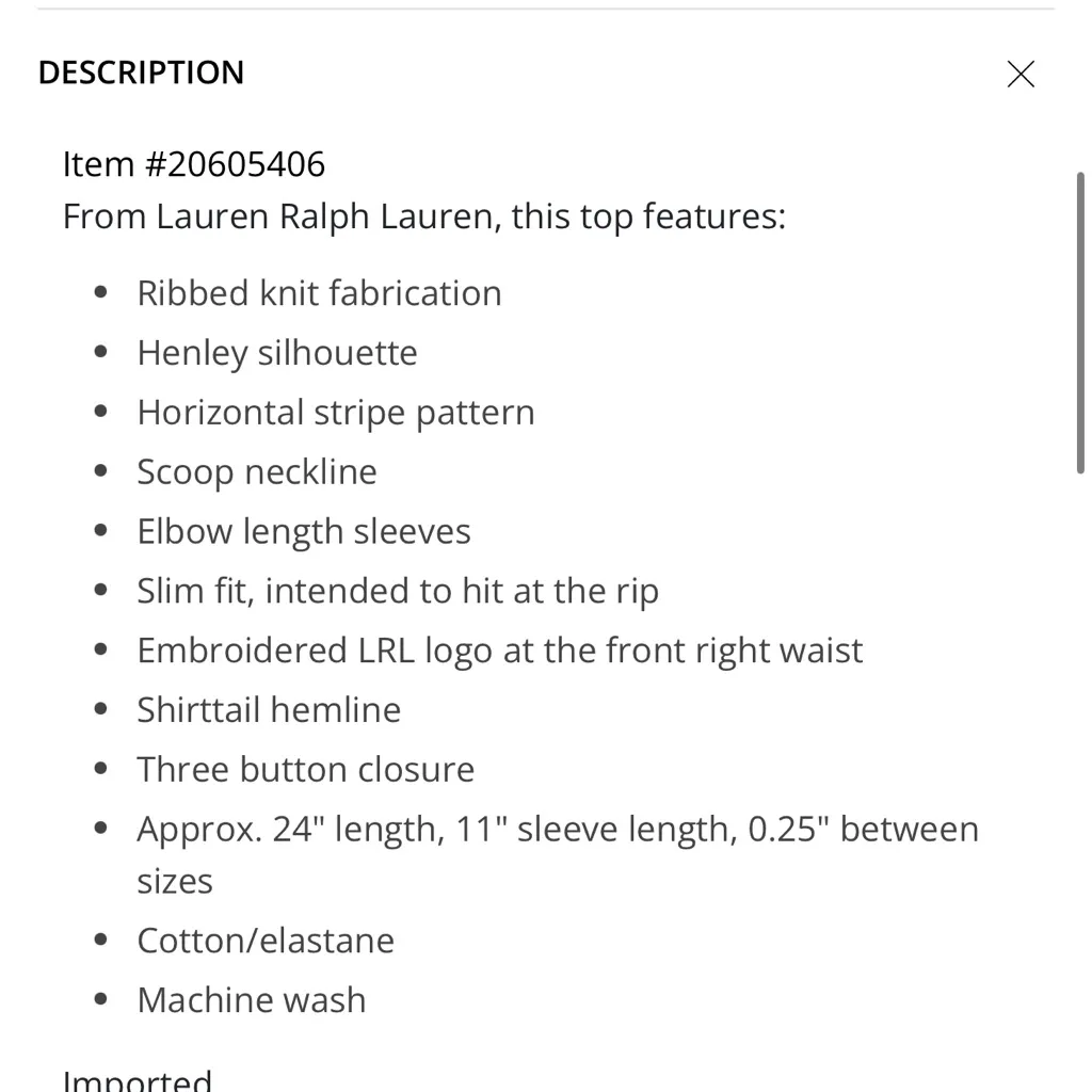 Black Label Lauren Ralph Lauren 1X Ribbed Knit Striped Neck Elbow Length Henley Tan - Image 13