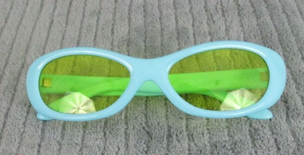 New Divine Eyewear Medusa Light Blue/Clear Yellow Sunglasses Women's NWT Blue - Image 6