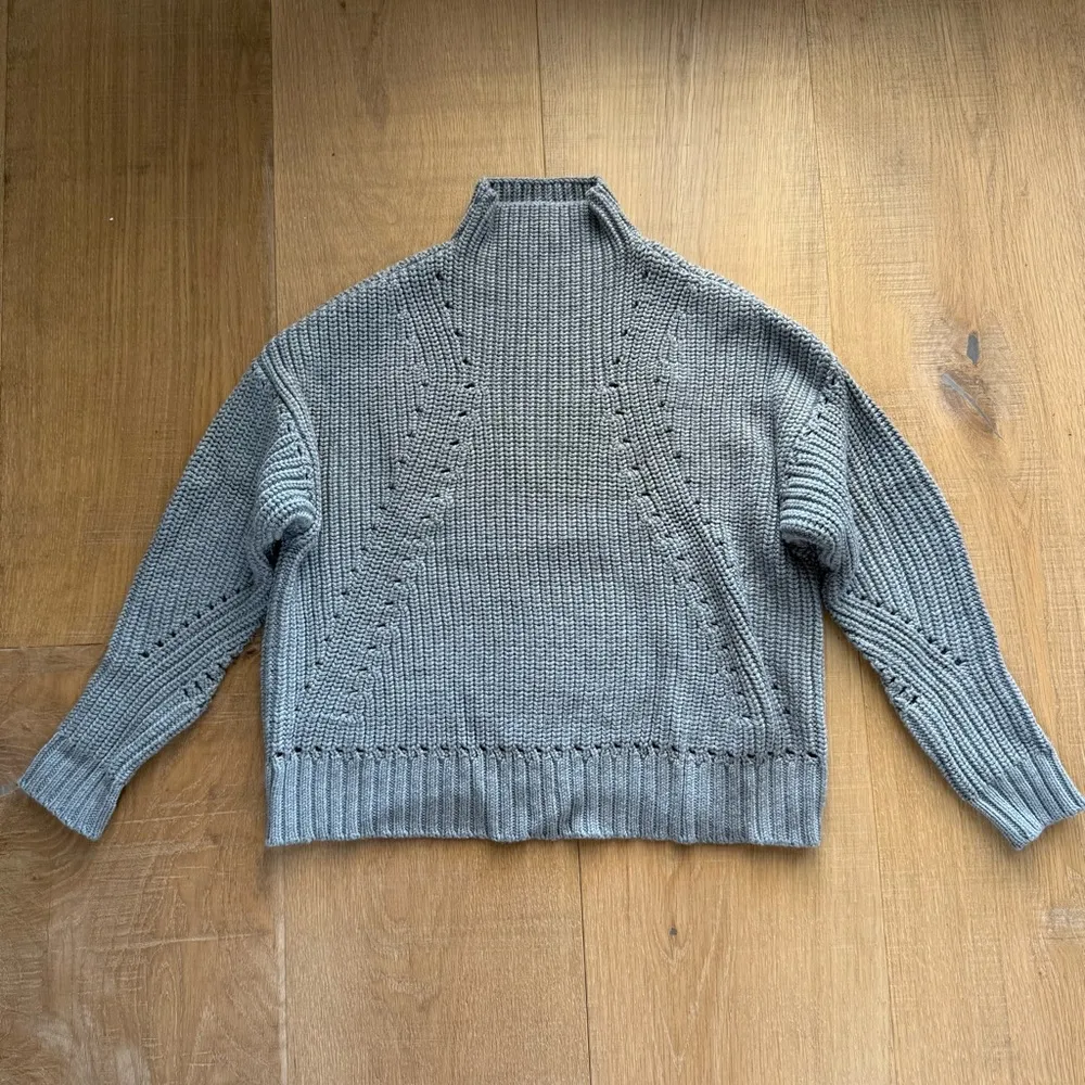Grey Jason Wu 100% Wool Mockneck Sweater - Image 4