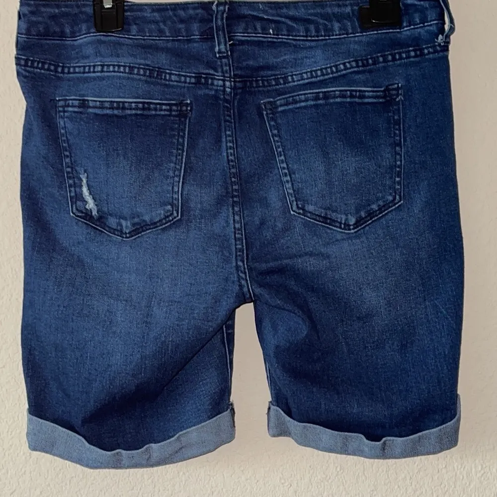 Dark Blue Jean Shorts - Image 3