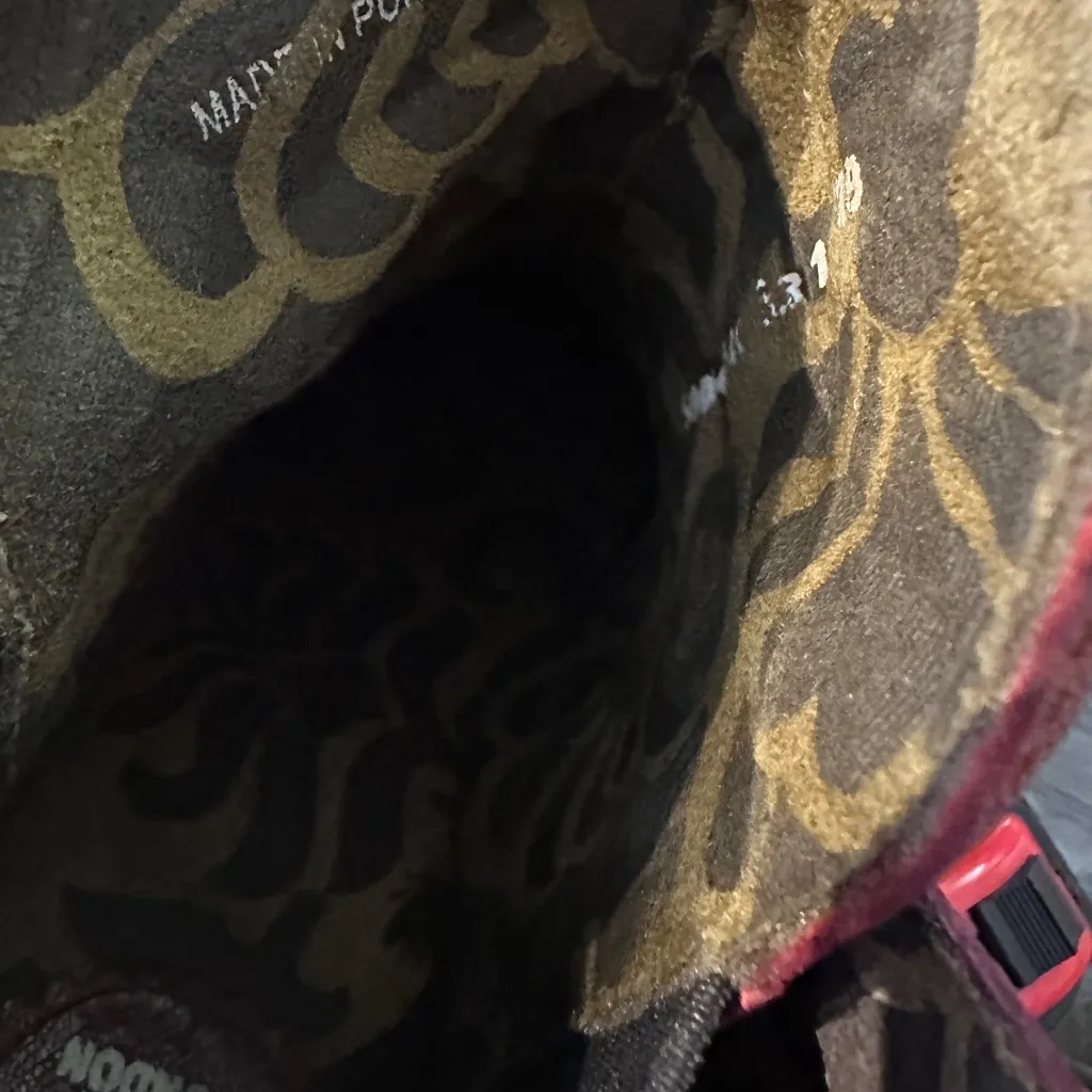 Fly London Yogi Red Leather Strap Wedge Ankle Boots Bootie Women‎ Sz 9.5 US - Image 10