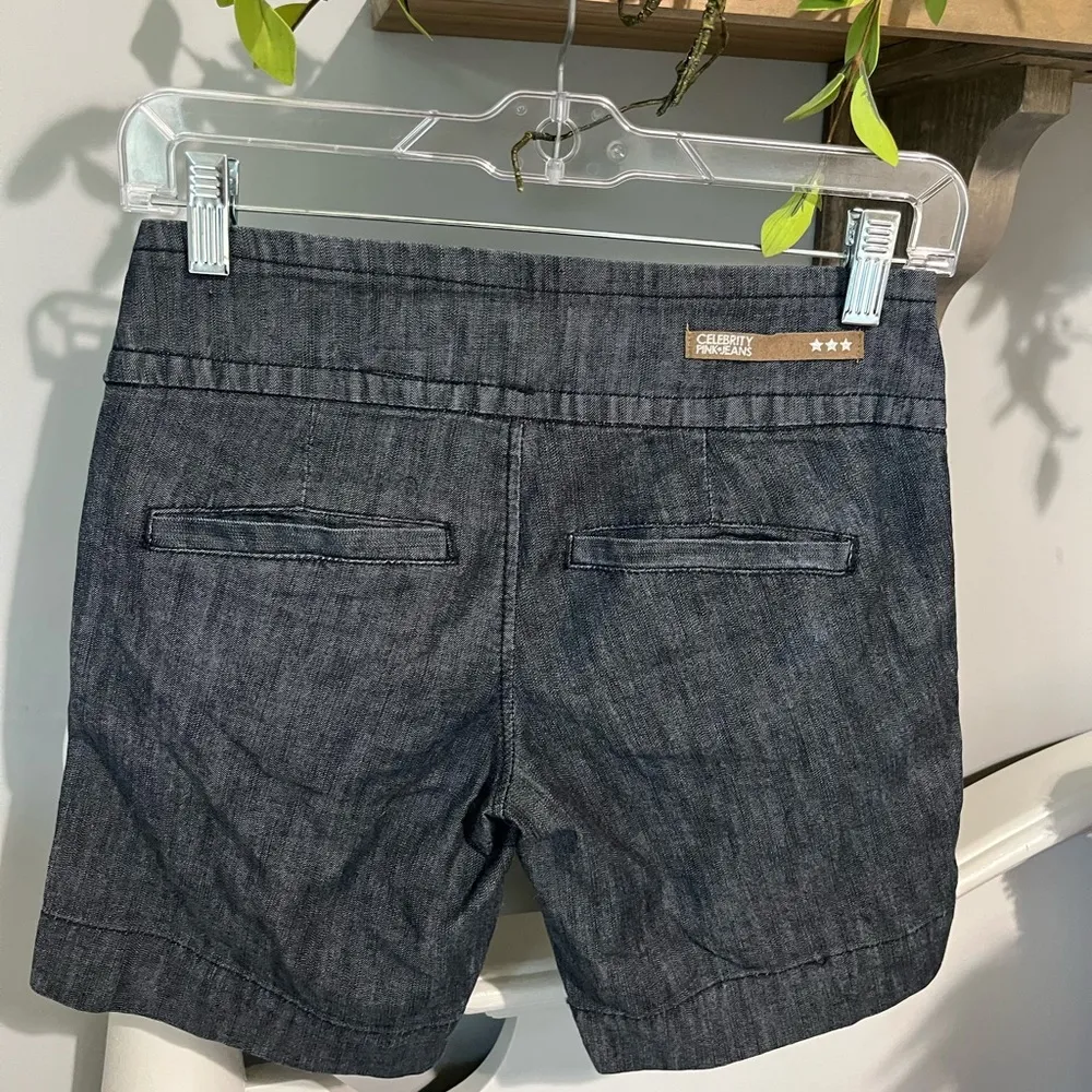 Celebrity Pink Jeans Shorts Cotton Navy Blue Low Rise Bermuda Womens 1 Chino - Image 4