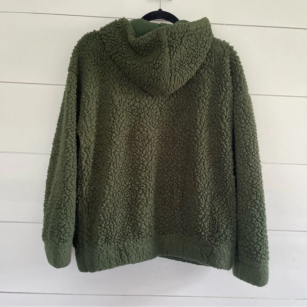 Splendid Green Faux Sherpa Jacket - Image 6