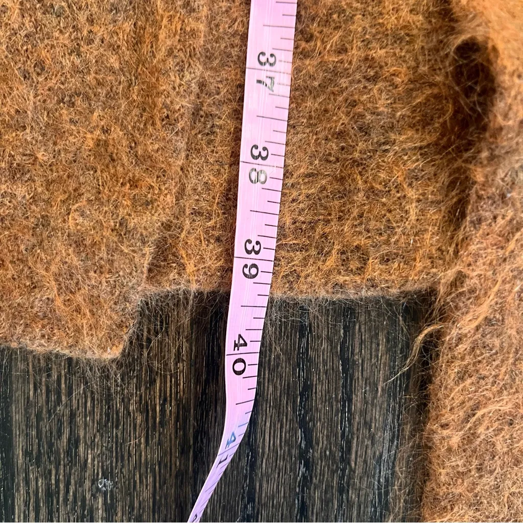 Eileen Fisher Women's Long Duster Mohair/Wool Cardigan Burnt Orange - Image 5