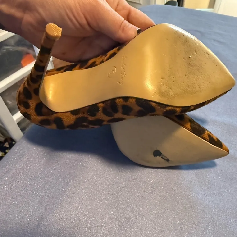 Elizabet Lang Brown and Black Stiletto Heels with Leopard Print Size 5 - Image 6