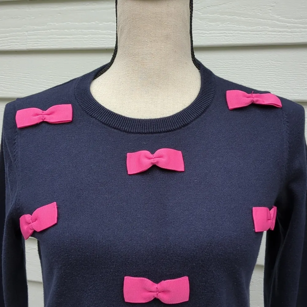 Crown & Ivy  Ribbon Bow Crew Neck Sweater | Bow Sweater - Image 3