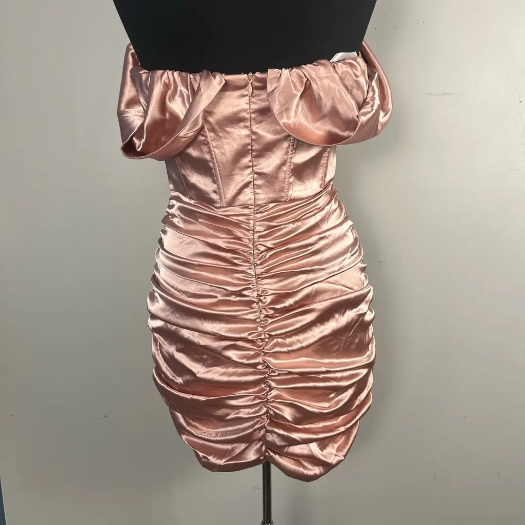 New SuperDown aurora corset mini dress in blush size medium - Image 4