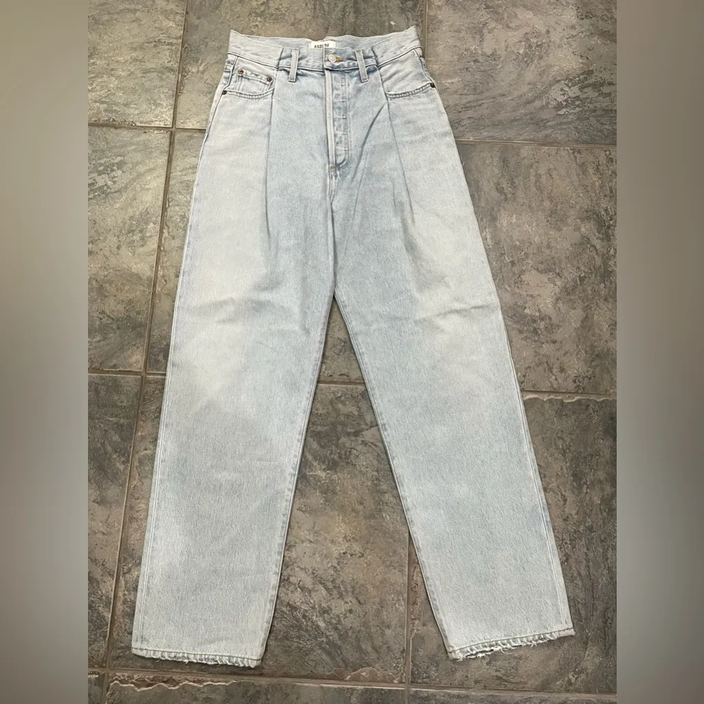 New! AGOLDE High Rise Fold
Waistband Jeans Denim‎ Sz 25 $258 - Image 9