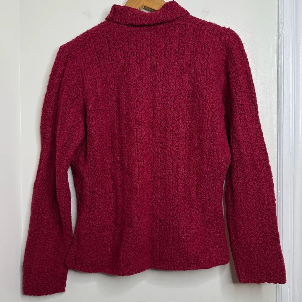 Columbia Knit Sweater Mock Neck Women’s Size Large Dark Red Outdoors - Image 5