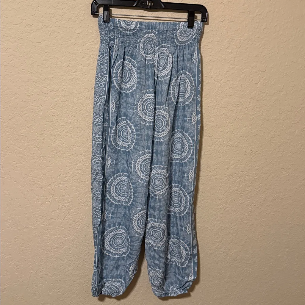 Lotus & Luna Blue Patterned boho pants sm/med - Image 3