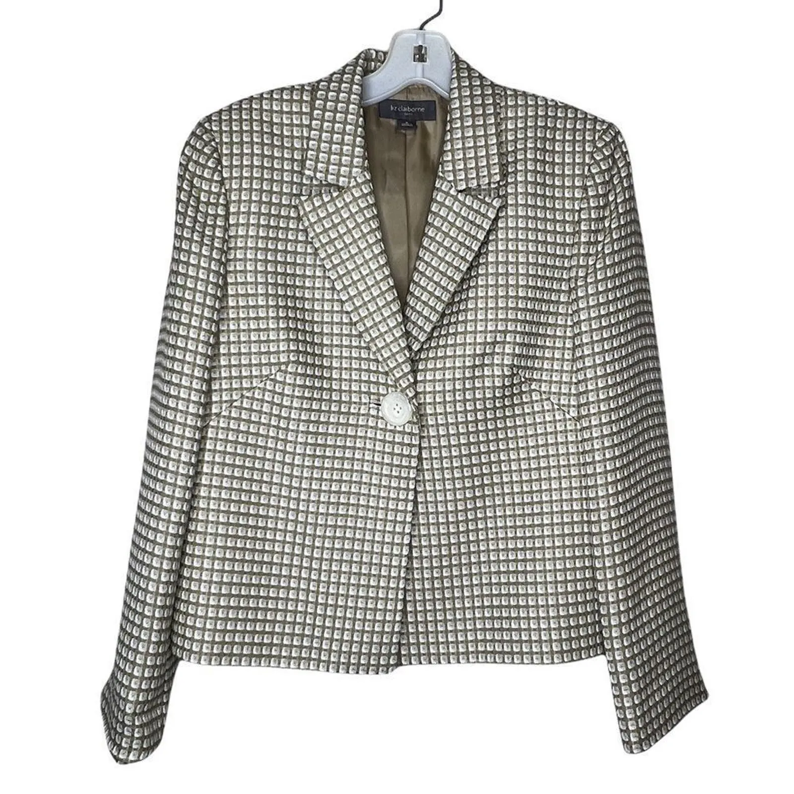 Vintage Liz Claiborne‎ Skirt Suit Set Tan Size 6 - Image 3