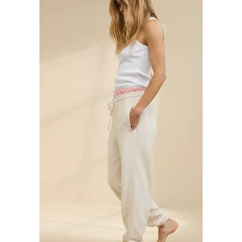 Aerie Big Chill Jogger Cream Color Size Large - Image 4