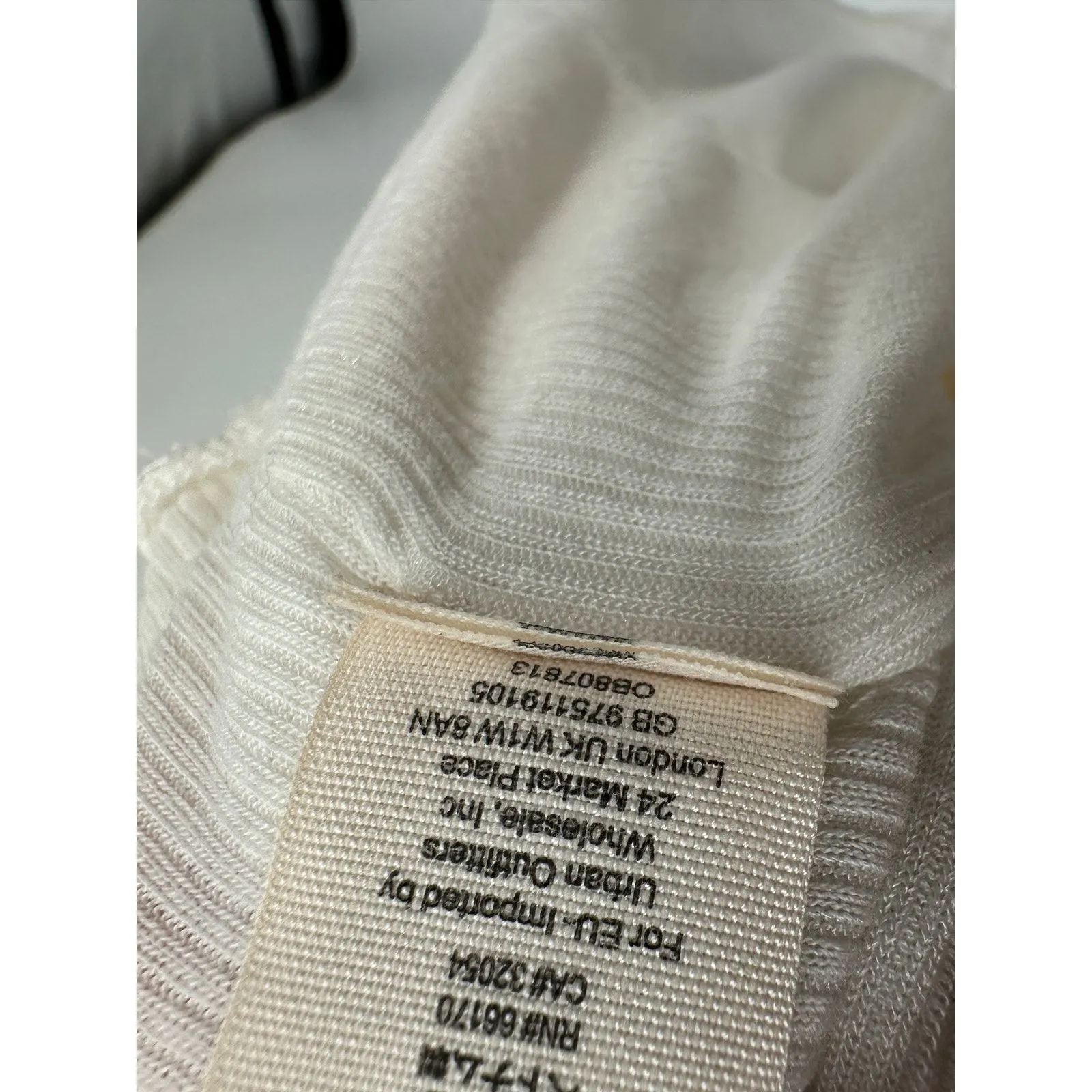 We the Free White Golden Gate Tee Ribbed Women Sz S Oversized Boho Casual - Image 9