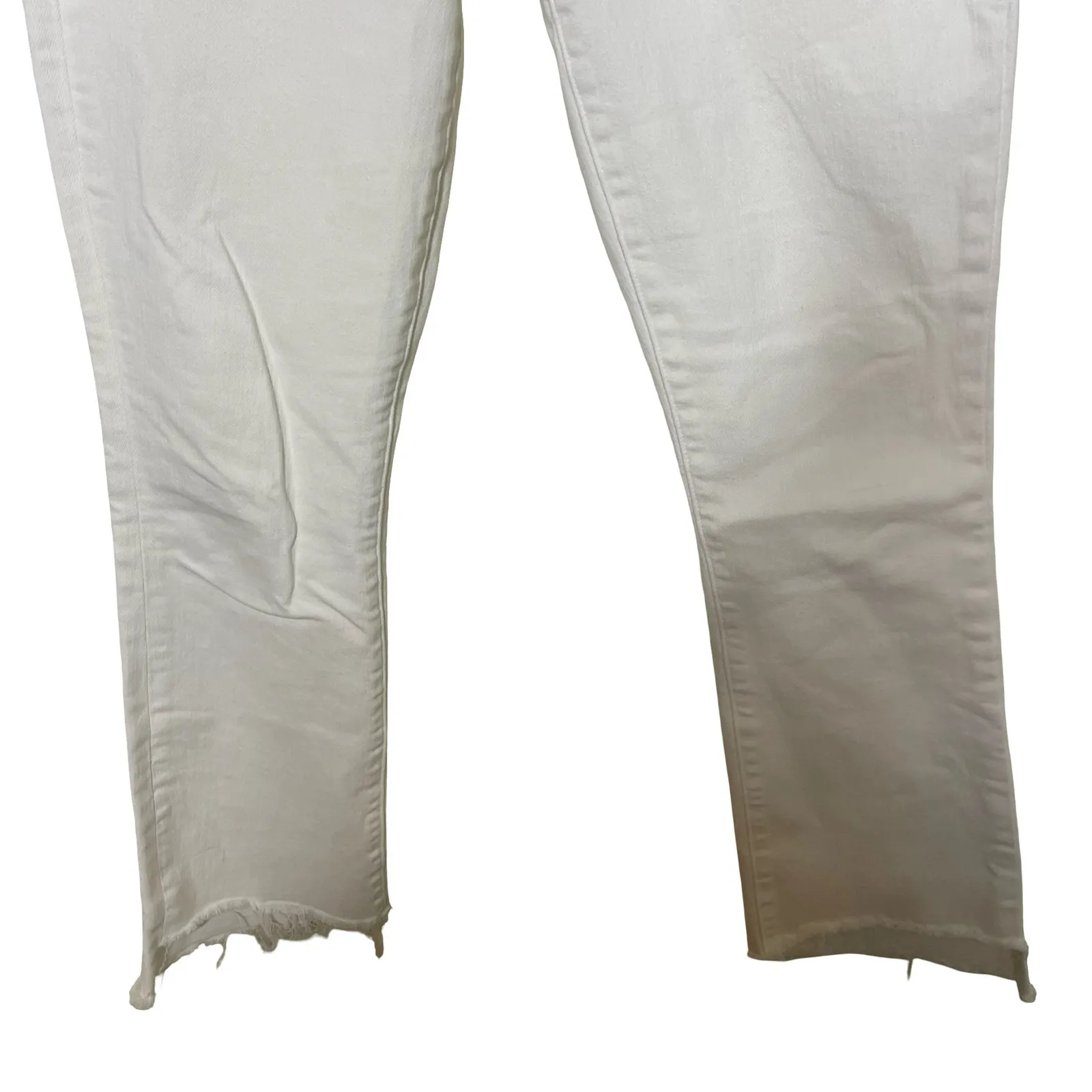 Mother denim The Insider Crop Step Fray in White Wash: Fairest Of Them All sz 26 - Image 3