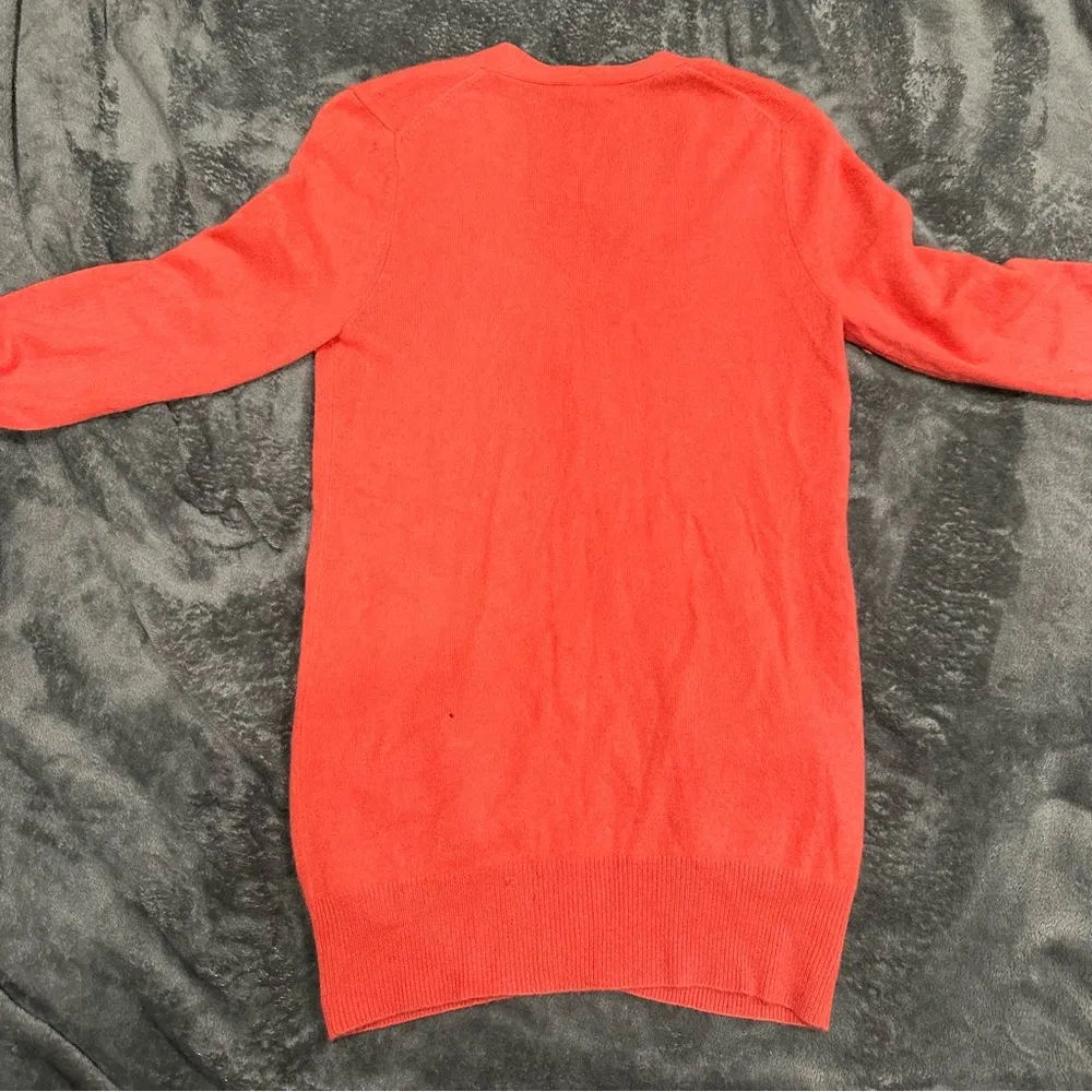 Lilly‎ Pulitzer Cashmere Cardigan Sweater Pockets Size Large Coral - Image 5