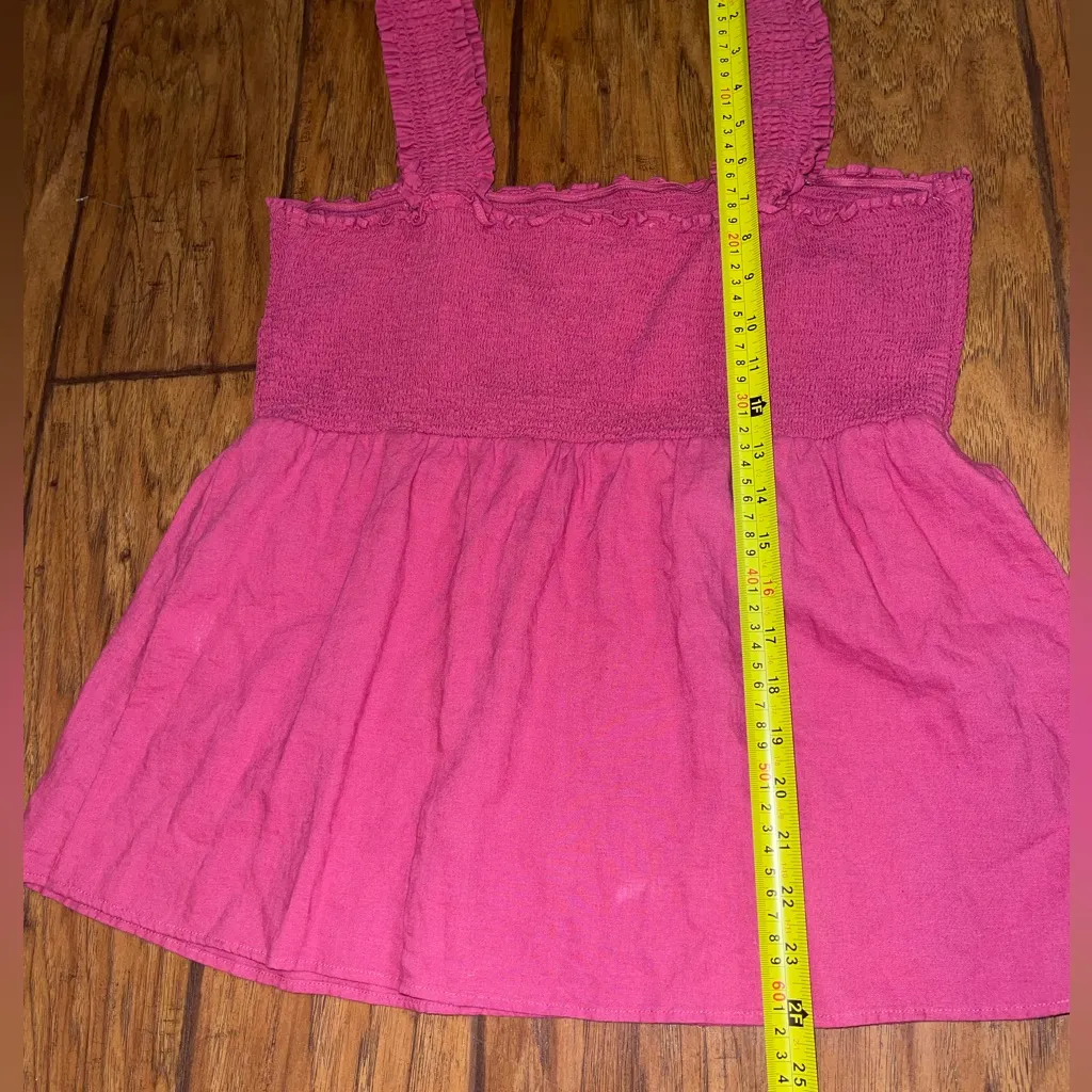 Market & Spruce Pink Ruffle Trim Tank Top NWT woman’s XL - Image 6
