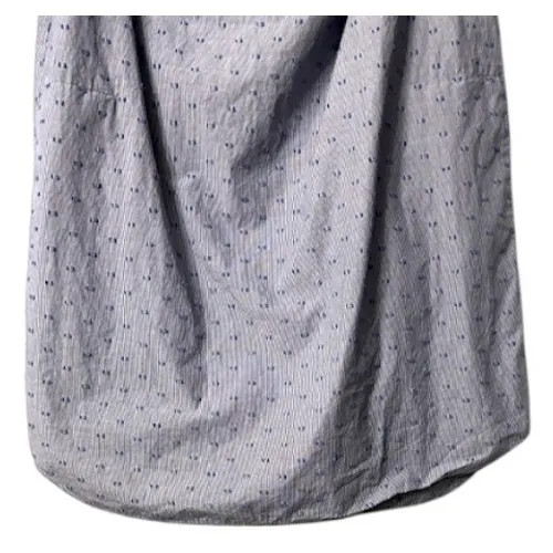 Off Shoulder Blue Cotton Dress M Romantic‎ Prairie Cottagecore Coastal Feminine - Image 13