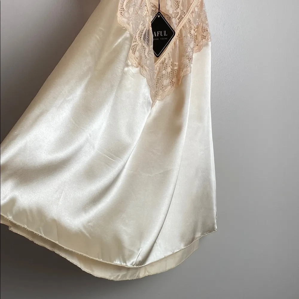 Zaful Satin Lace Trim Slip Dress Teddy Size M - Image 6