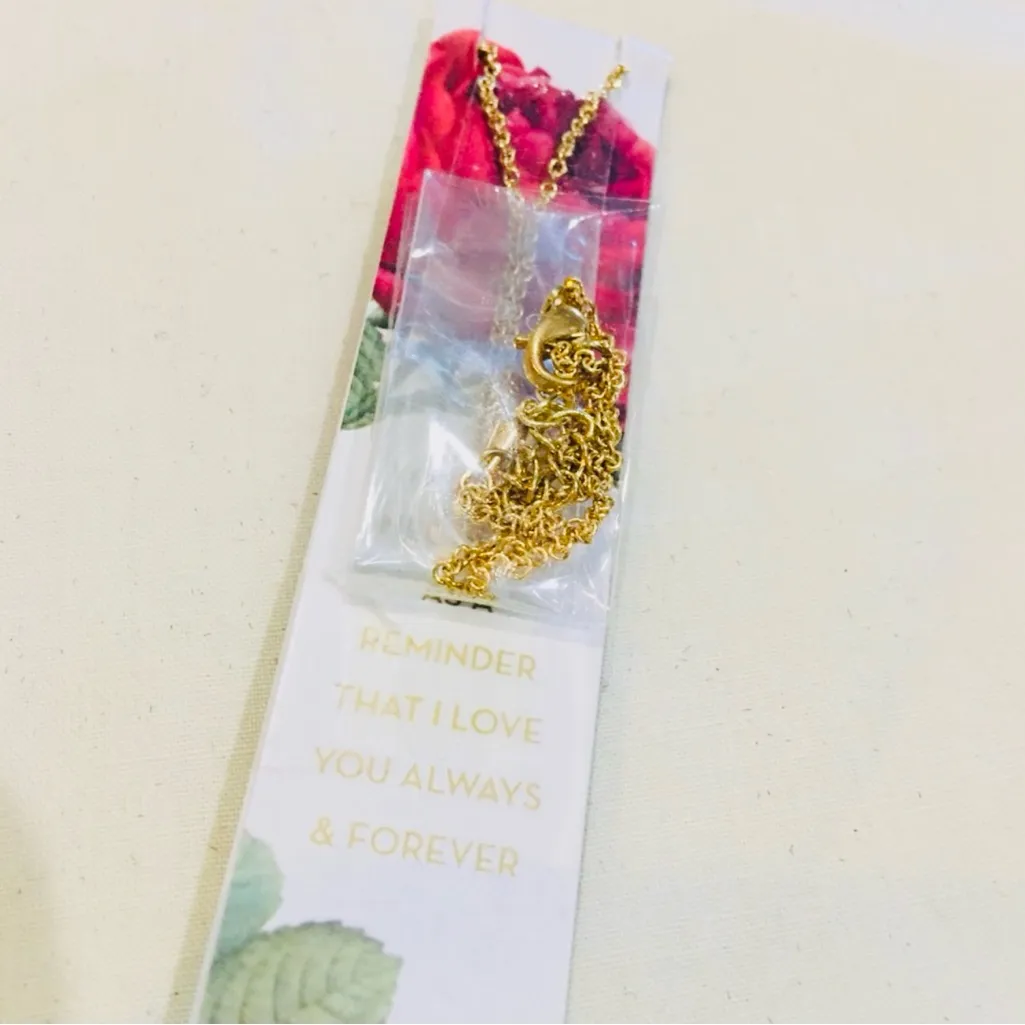 NWT Set of 2 Matching Love You Rhinestone Necklaces Gold and Silver Pride - Image 5