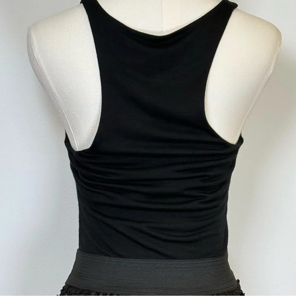 Eight Sixty Black Tank Top Style Dress Sheer Lace Skirt Women’s Size Small - Image 6