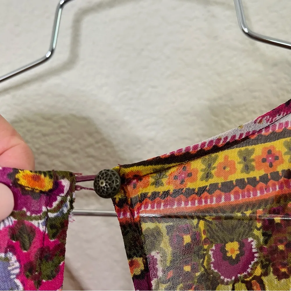 Anthropologie Akemi + Kin Paisley Orange Multicolor Wrapped Maxi Size 0 - Image 11