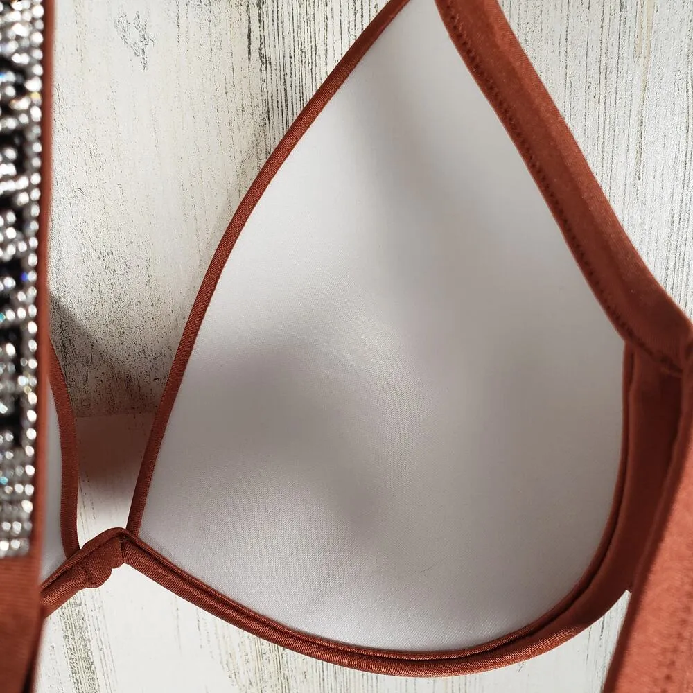 NWT Victoria's Secret Shine Strap Full Coverage Push-Up Bikini Top Size 32DD (E) - Image 8