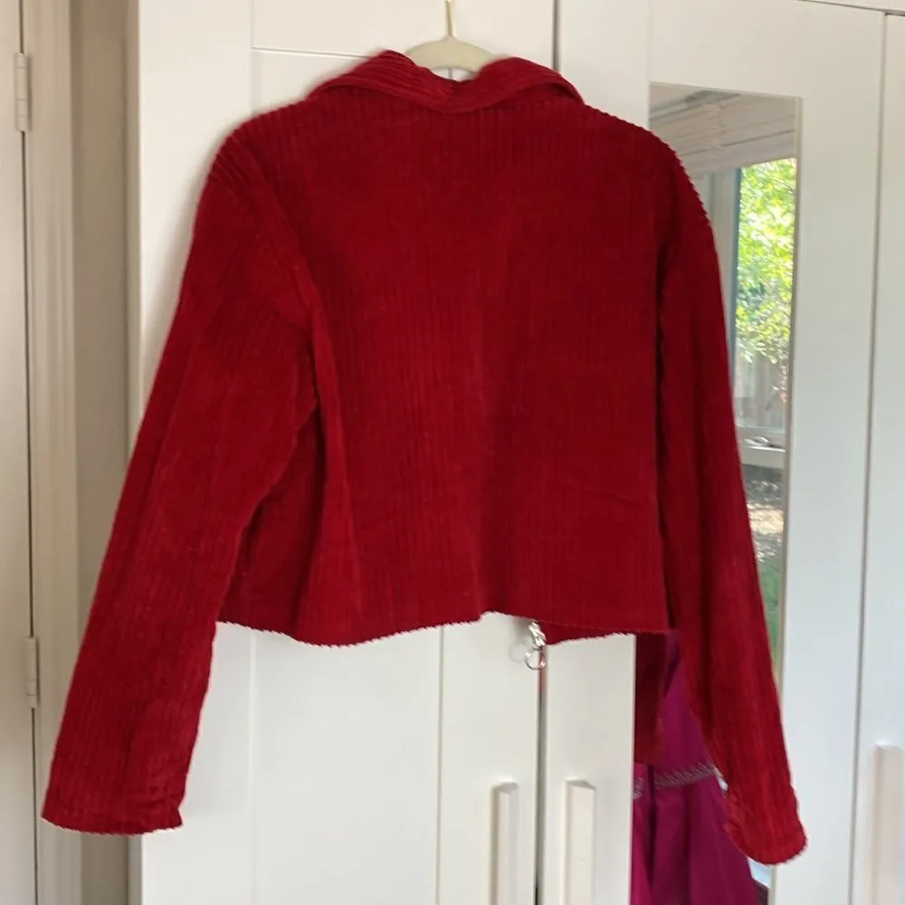 Tracy Evans Y2k corduroy cropped zip jacket - Image 6