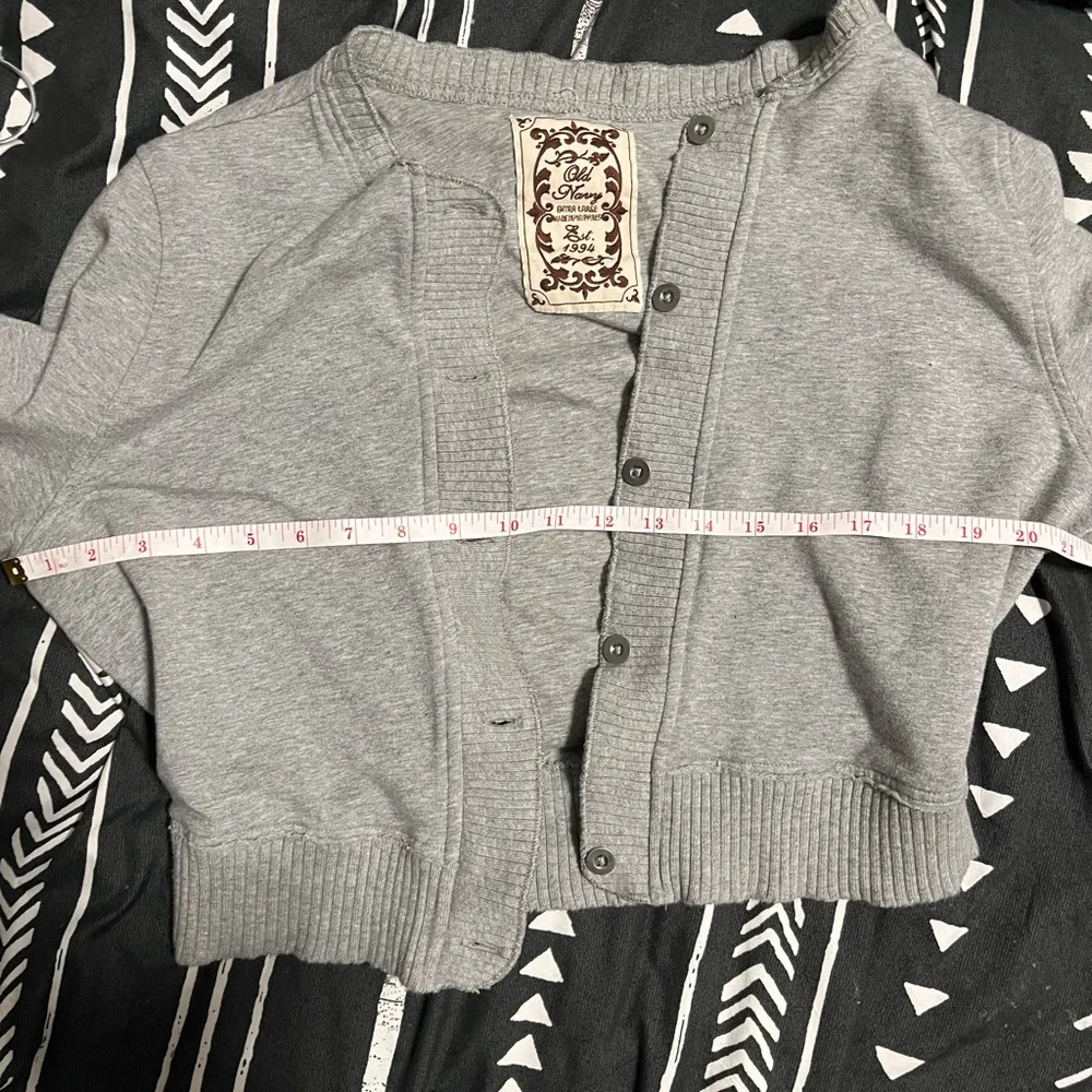 Sweatshirt Button Up Cardigan Crewneck Vintage Old Navy Women’s Sz XL GUC - Image 7
