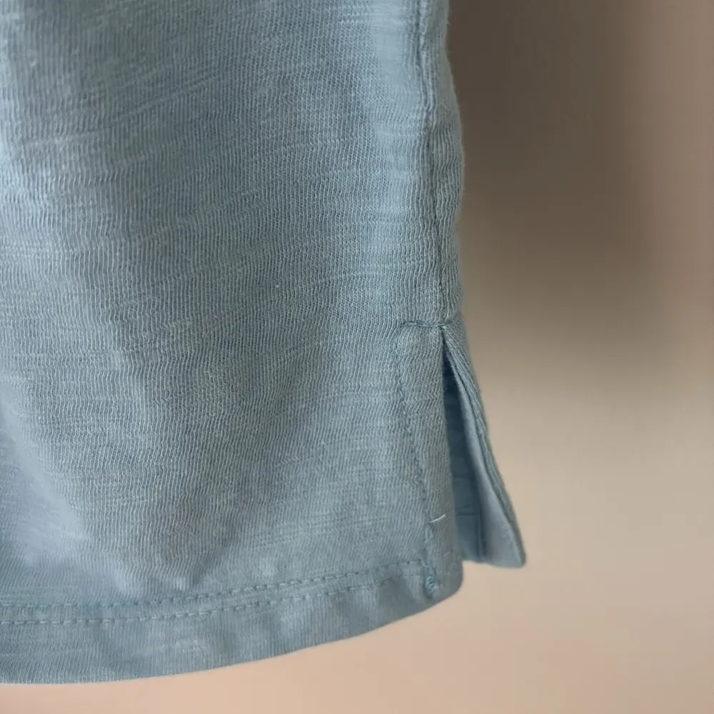 Old Navy T Shirt Dress Waist-Defined Short Sleeve Slub-Knit Mini Blue Large Tall - Image 13