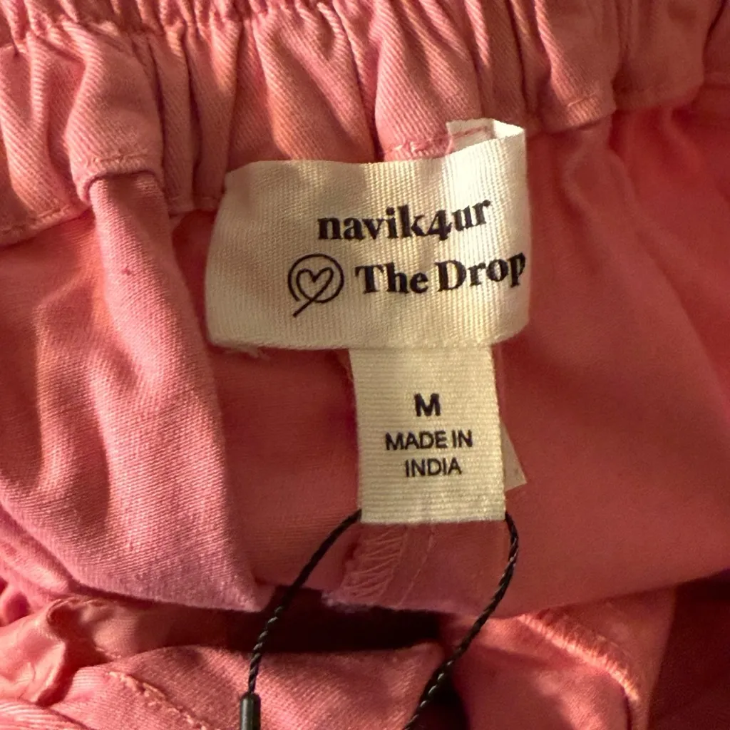 NWT The Drop Pink Elastic Waist Wide Leg Pants Size M - Image 4