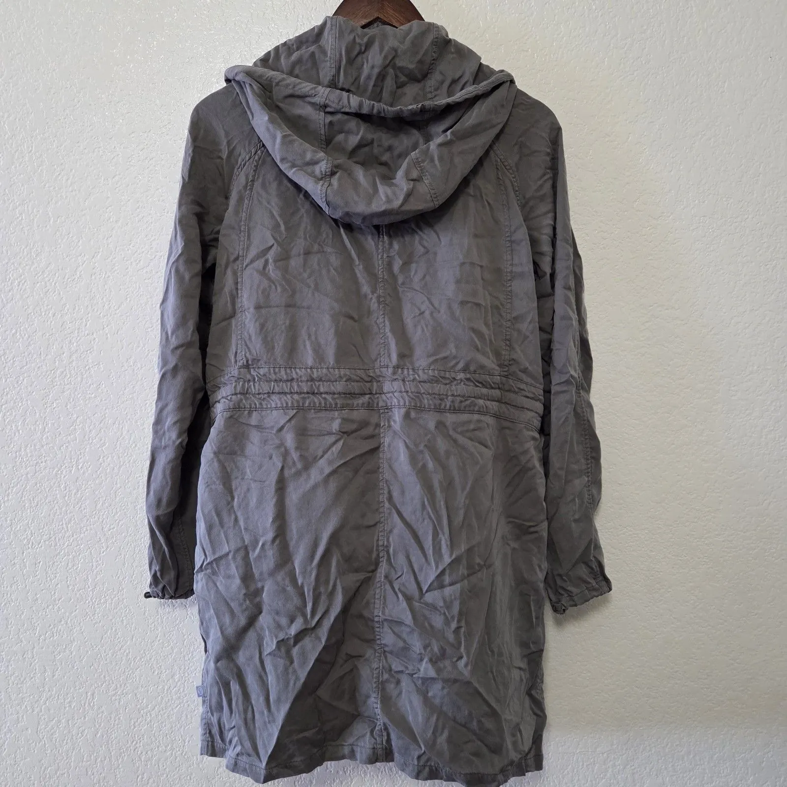 Lululemon City Stroll Women's Jacket Size 6 Green Full Button Snap Cinch Waist - Image 6