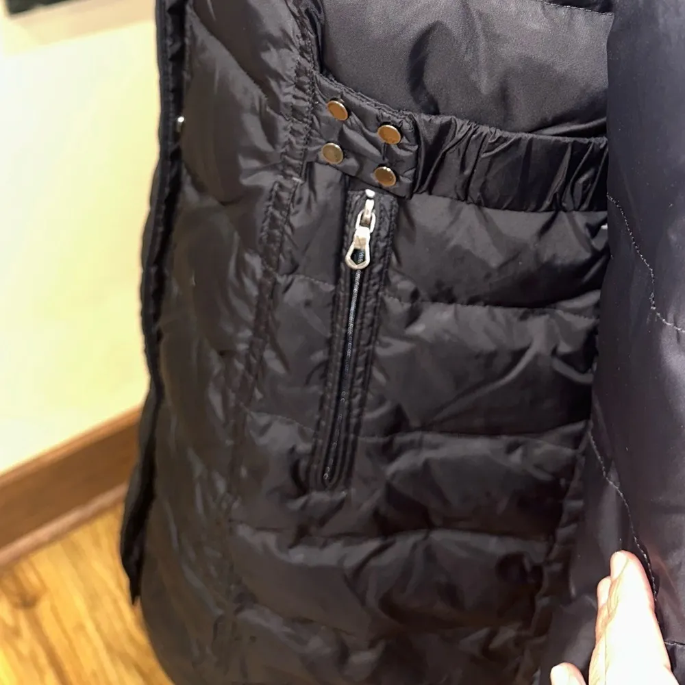 EUC LARRY LEVINE PUFFER LONG FEATHER JACKET SZ LARGE - Image 5