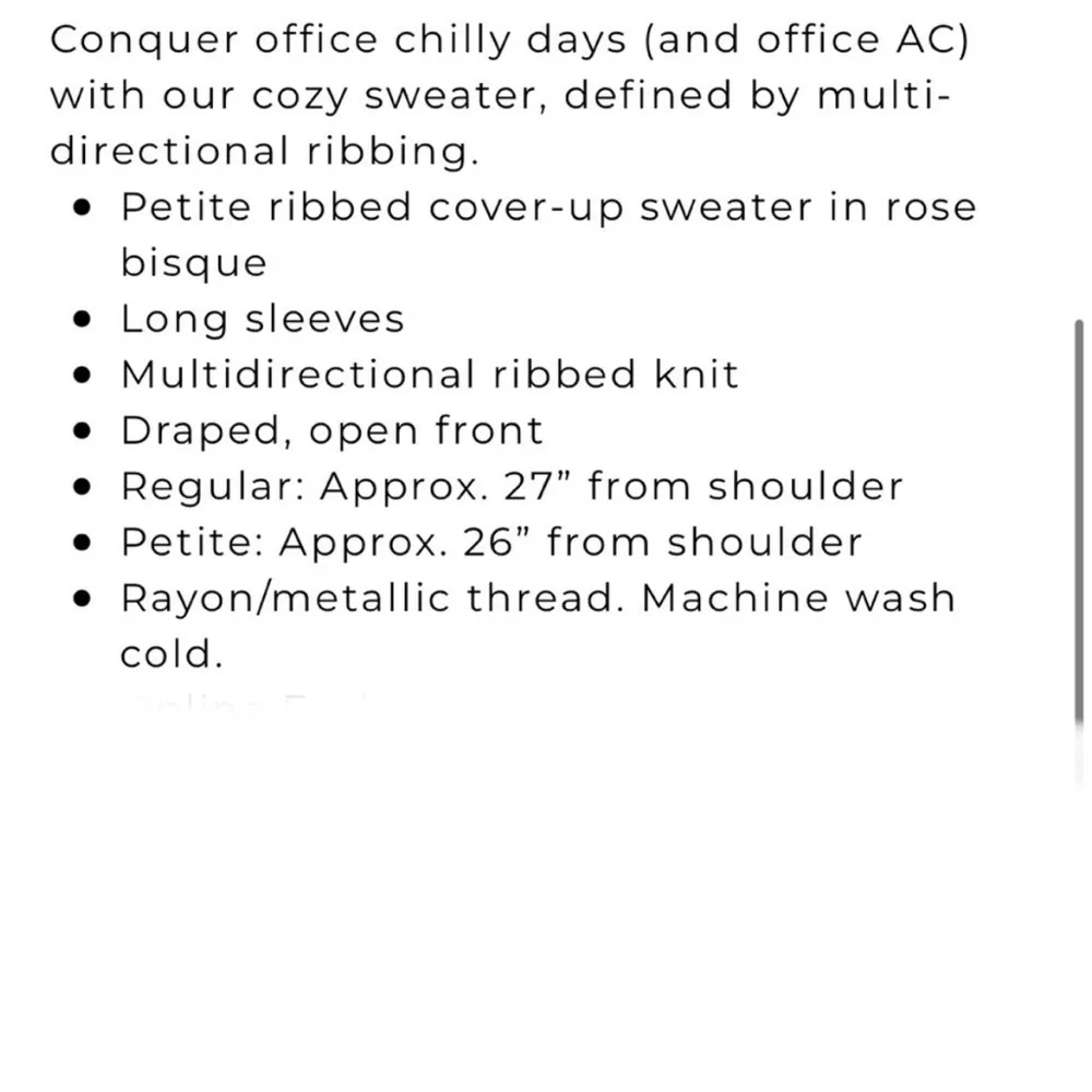 EUC White House Black Market Ribbed Open Front Draped Sweater - Image 11