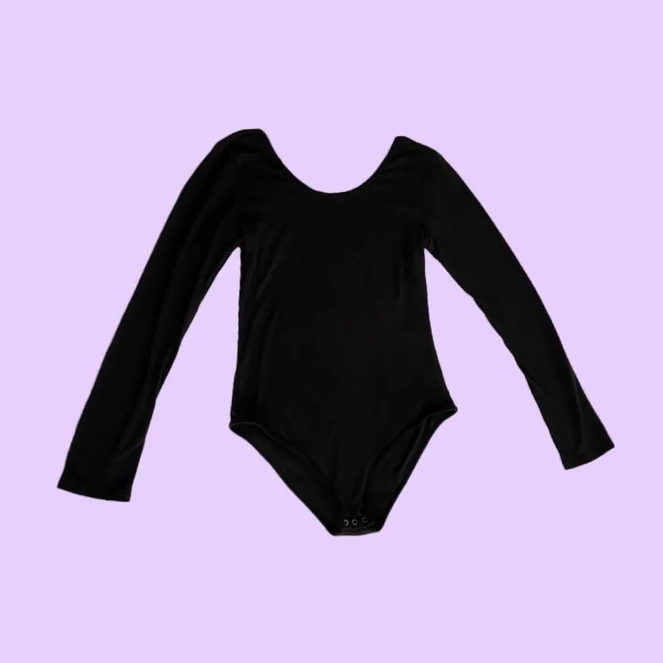 Black ribbed long sleeve bodysuit 🔥 Size M - Image 3