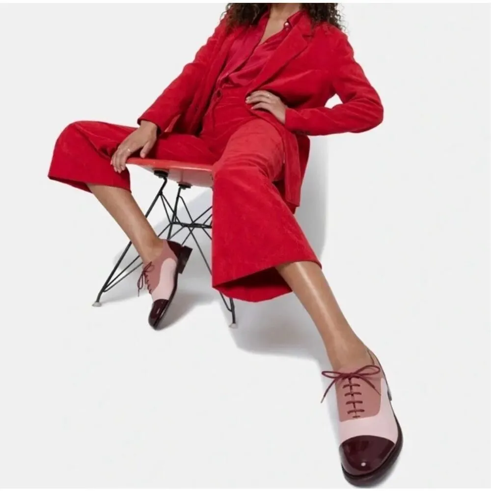 The Office of Angela Scott Ms. Baker Oxford 37.5/7.5 soft and patent leather pin Pink - Image 12