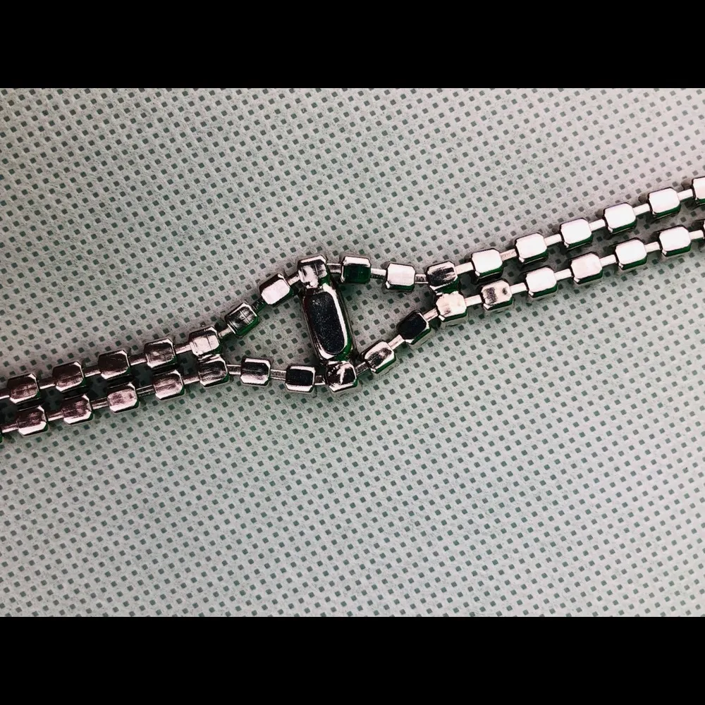 Vintage Rhinestone Silver Tone Fashion Bracelet - Image 5