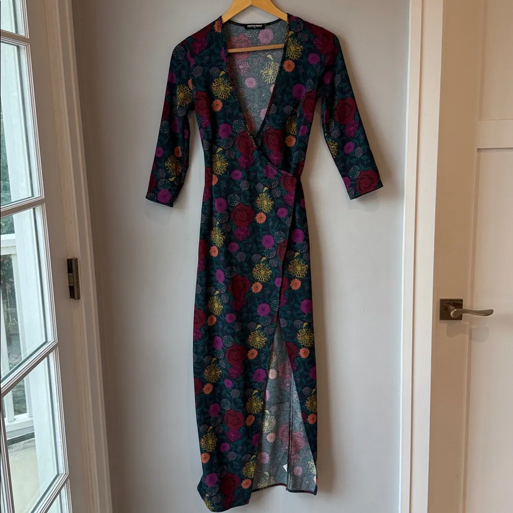 American Apparel Floral Juilliard Wrap Dress - Image 5