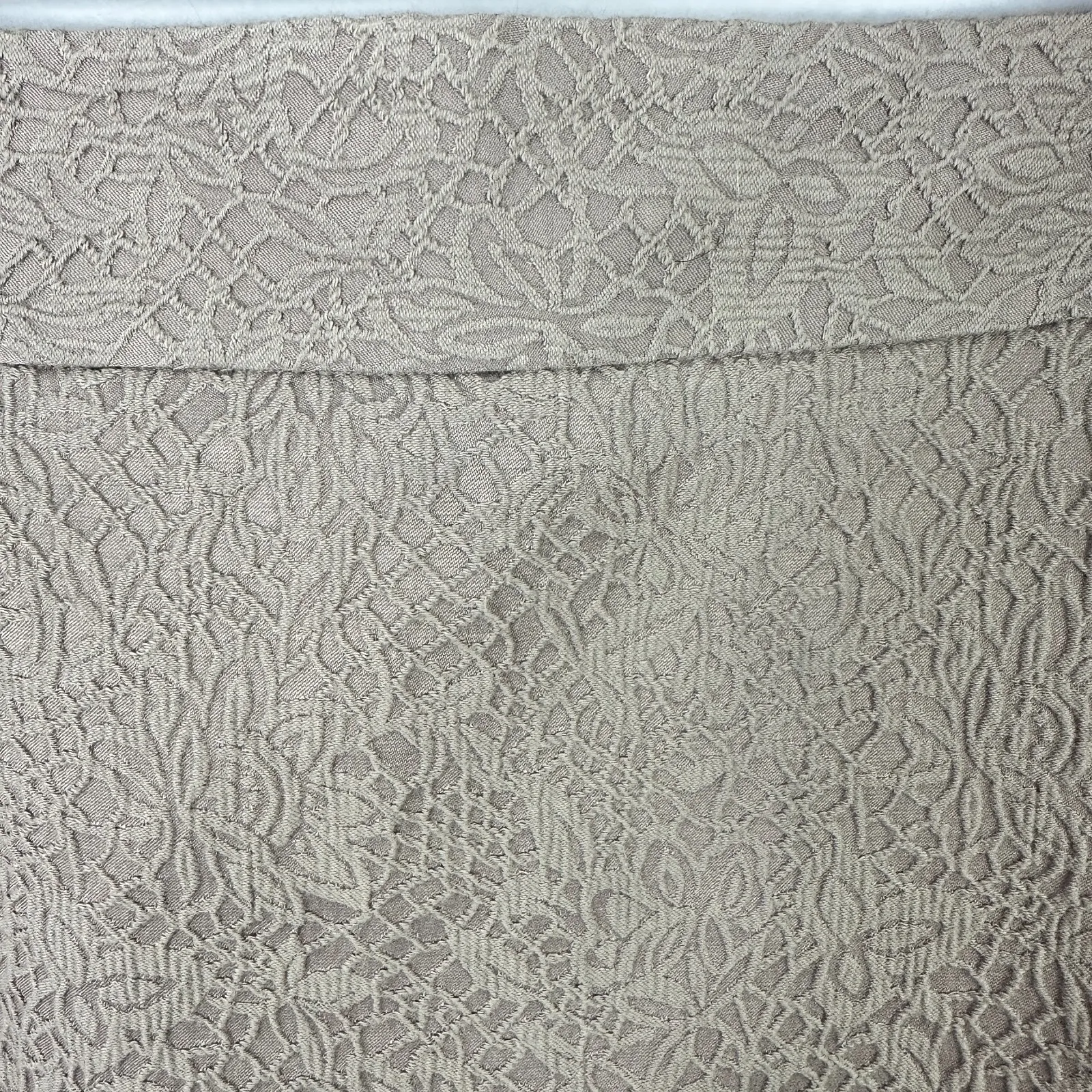 LOFT Pencil Skirt Womens 6 Taupe Jacquard Textured Quiet Luxury Old Money Career - Image 3