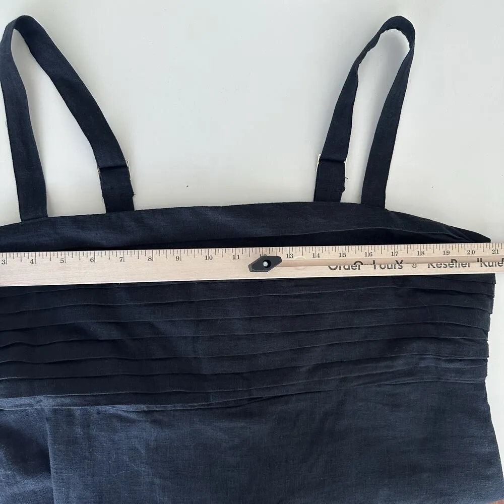 Abercrombie & Fitch Dress XXL Petite Black Linen Cotton Emerson Skort Minimalist - Image 6