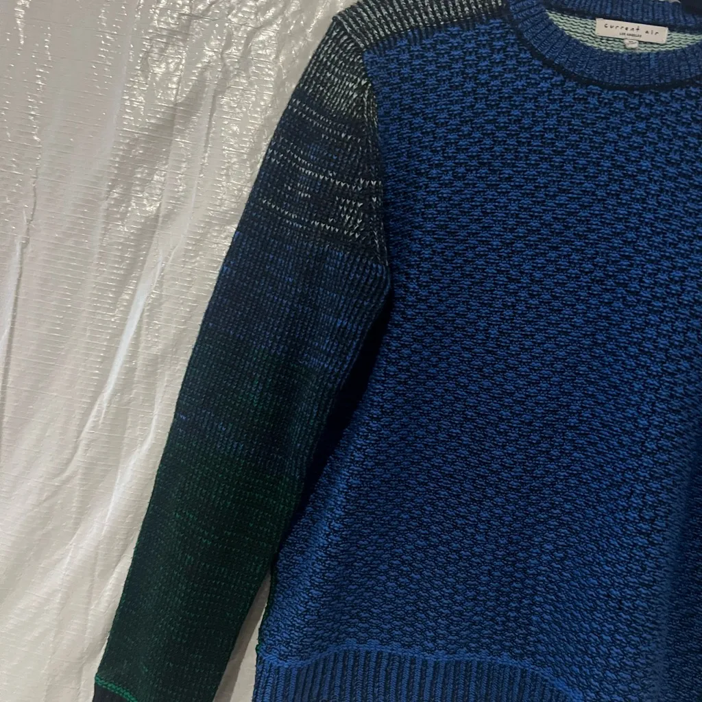Current Air Blue Knit Sweater Size Medium - Image 2