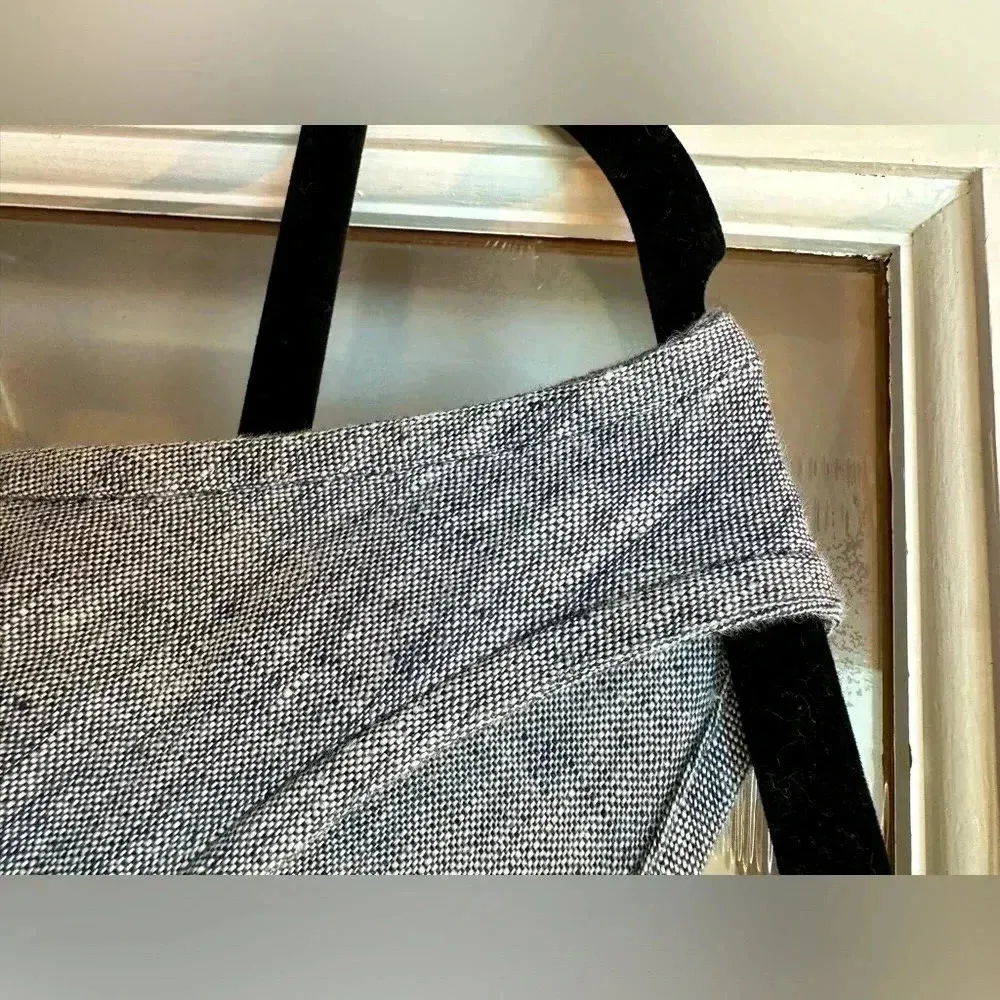 Lands' End Sleeveless Linen A-Line Shift Dress Chambray Navy Size M Petite 10/12 - Image 4