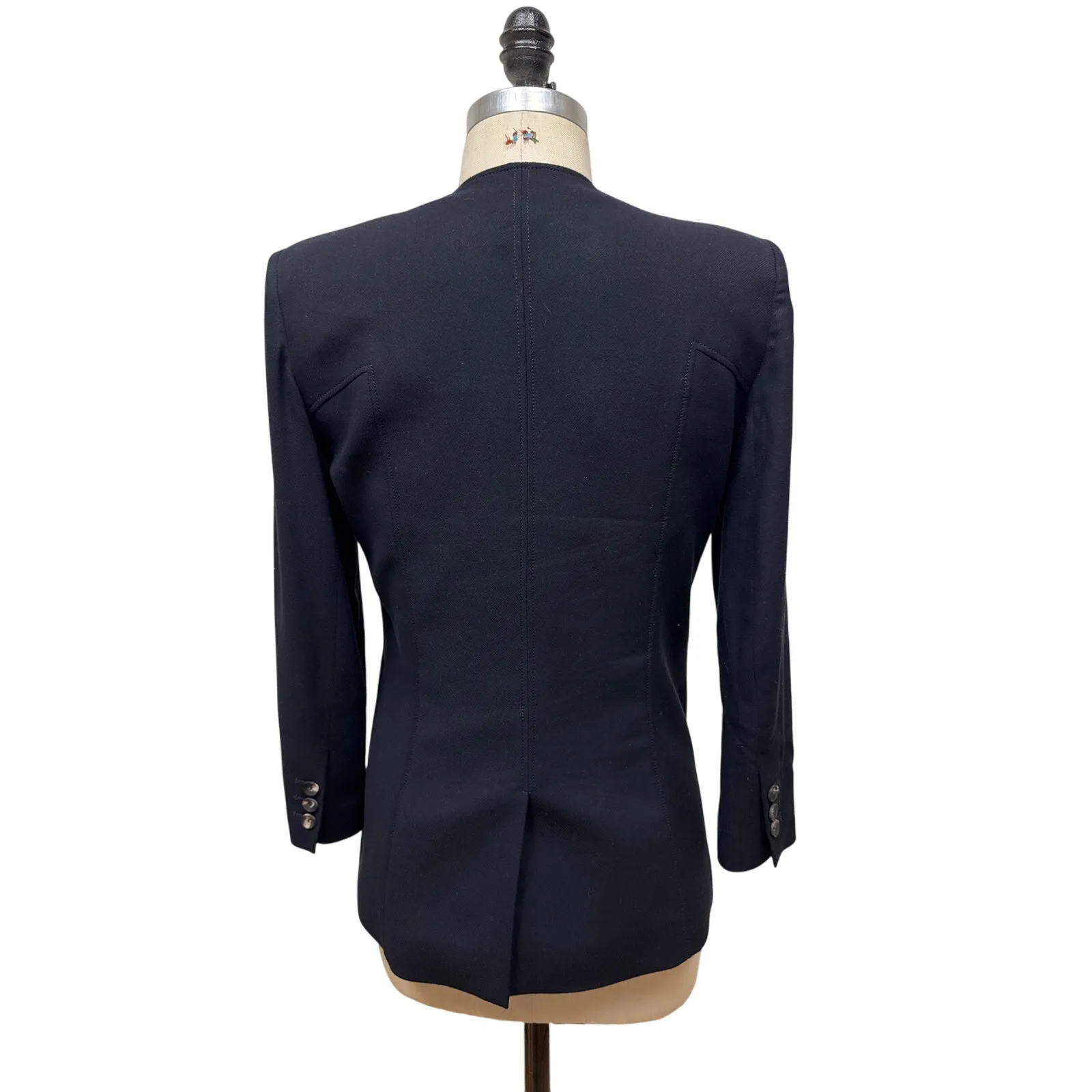 Vintage Helmut Lang Single Button Black Blazer Size 4 - Image 4