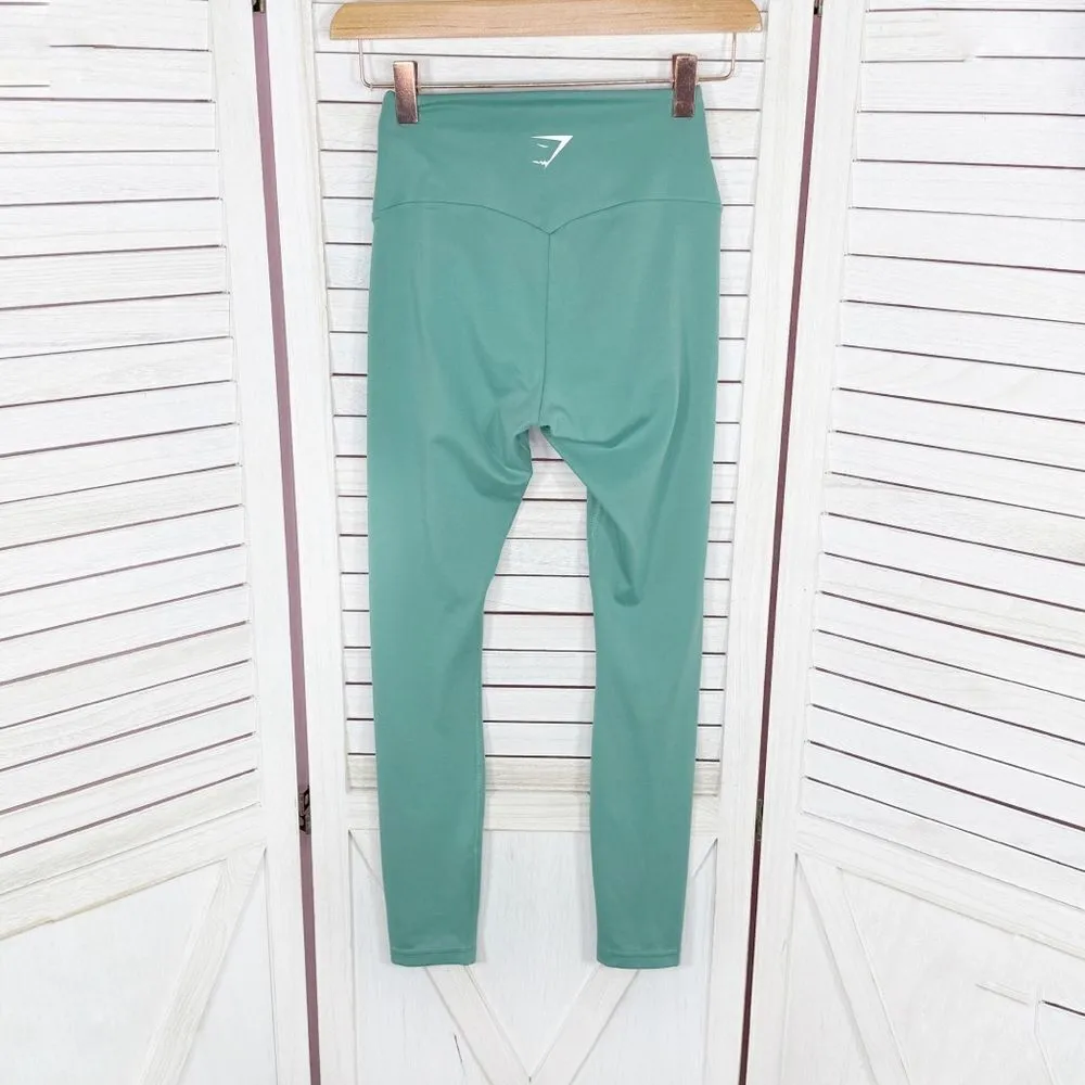 Gymshark Power Hold Leggings Teal‎ Aqua Green XS - Image 2