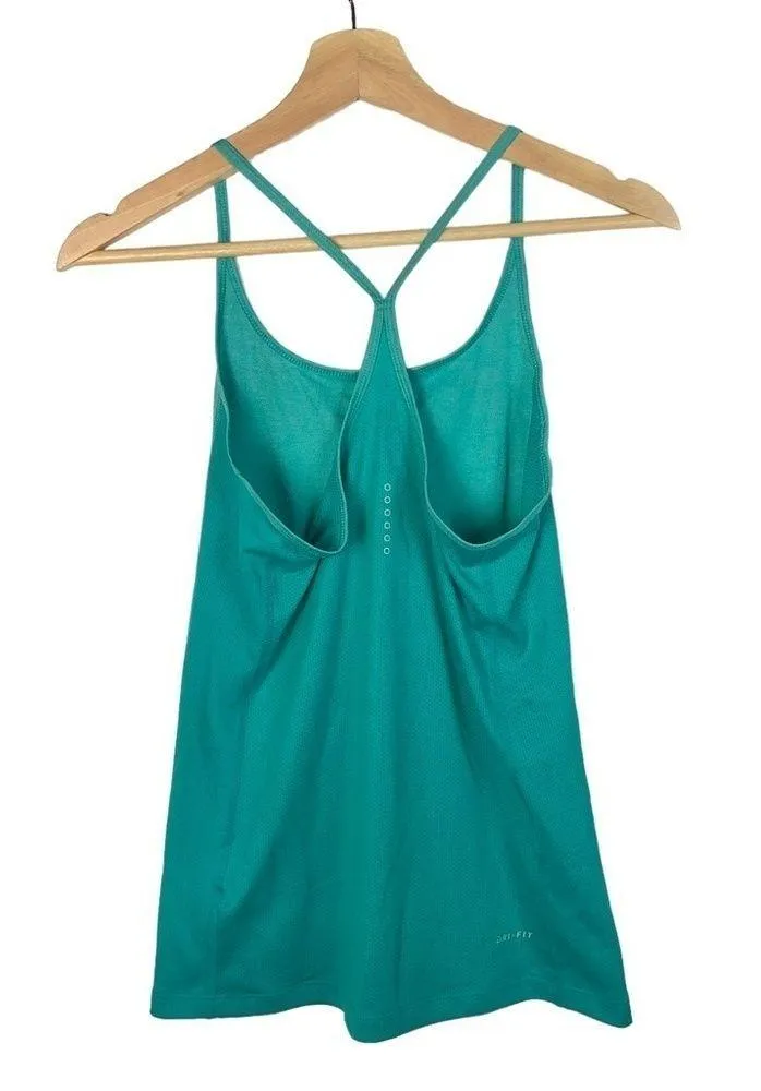 Nike Dry Miler Teal Blue Racerback Athletic Tank Top XS - Image 4